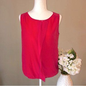Ann Taylor Loft Sleeveless Blouse w/ Round Neckline Pink Size Small